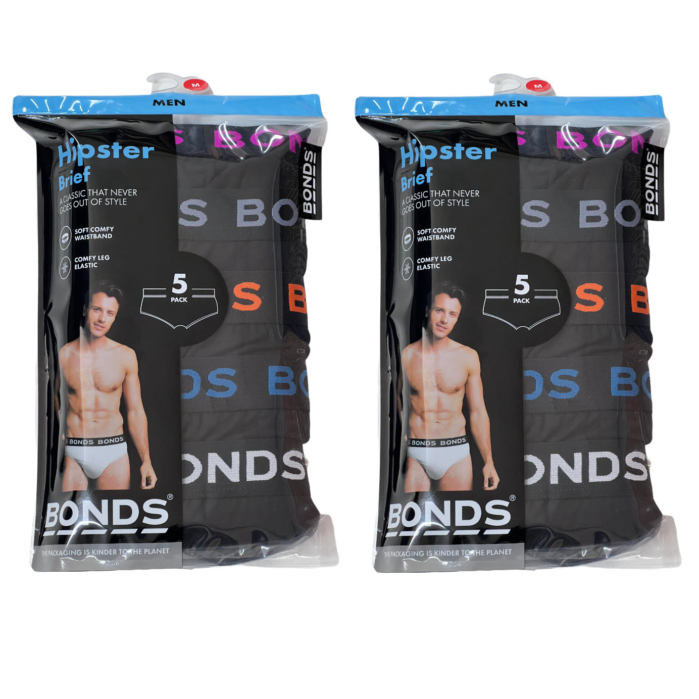 10 Pairs Bonds Men's Hipster Brief Underwear Assorted 06K Pack