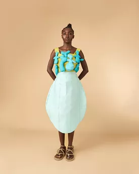 3D Crop Blouse and Sculpted Aso-oke Skirt - Shop Now