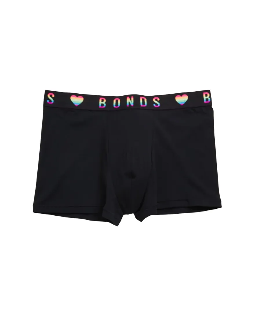 Bonds Men Guyfront Pride Trunk Black Underwear.