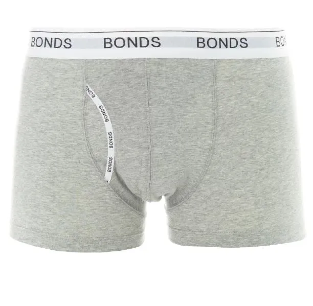 9-Pack Men's Bonds Guyfront Trunks Grey Marle Underwear