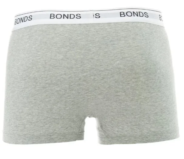 9-Pack Men's Bonds Guyfront Trunks Grey Marle Underwear