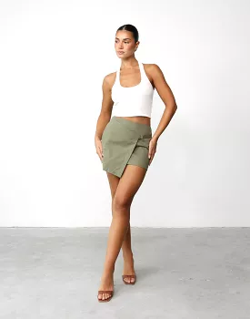 Adeola Khaki Mini Skirt