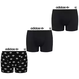 Adidas Men's 3-Pack Comfort Flex Black/White Cotton Trunks