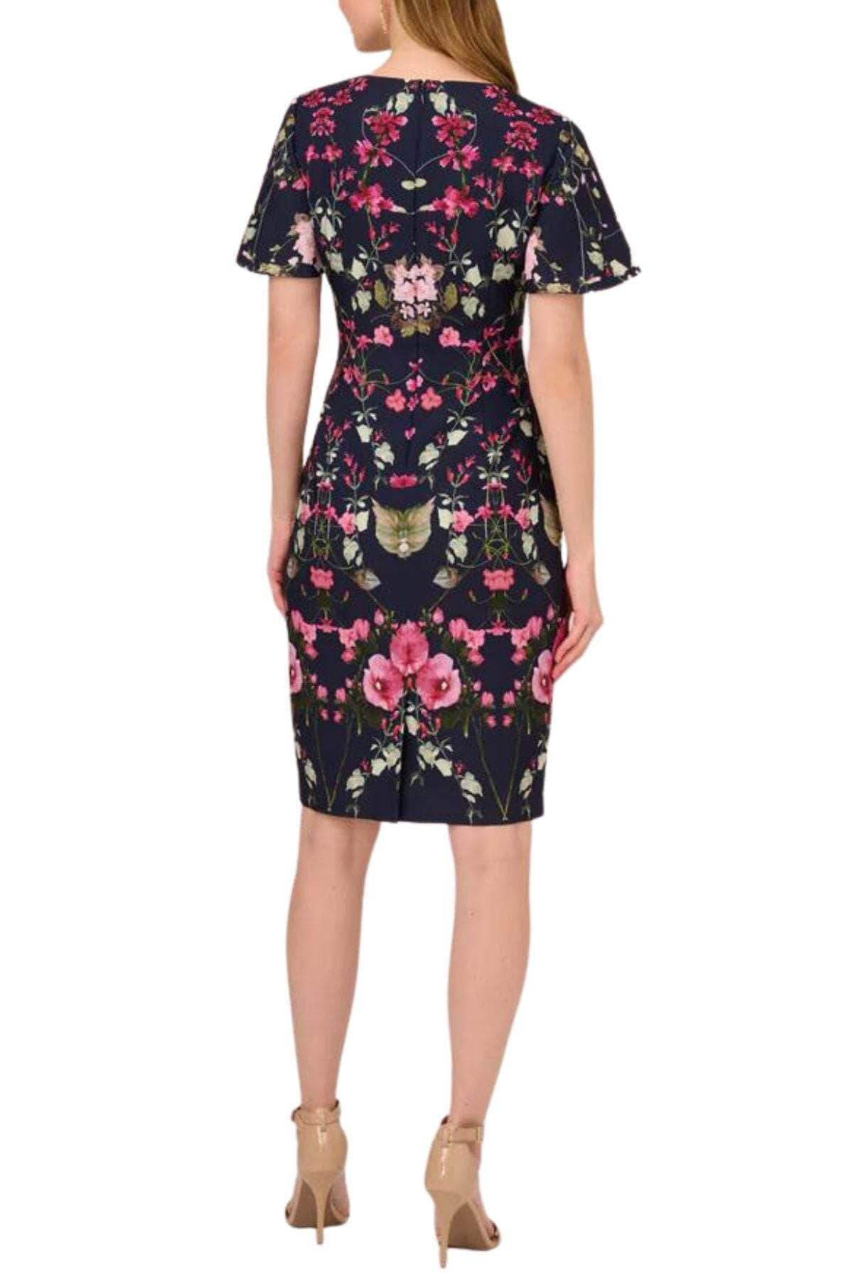 Adrianna Papell - Short Sleeve Knee Length Casual Dress