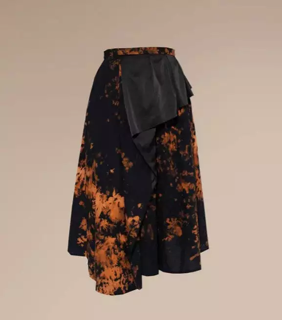 AGA CULTURE Black Wrap Skirt Midi Length - Search Result: Jumoke