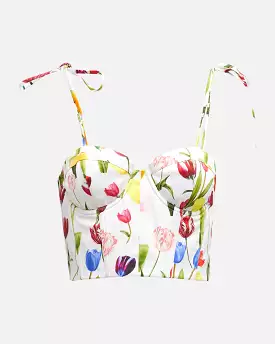 Alice + Olivia Abia Bustier Top Kiss My Tulips - Shop Now.