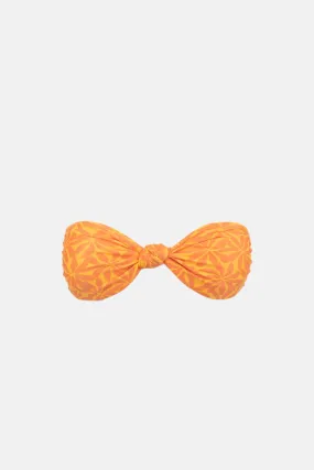 Allegra Knot Bandeau Top - Orange