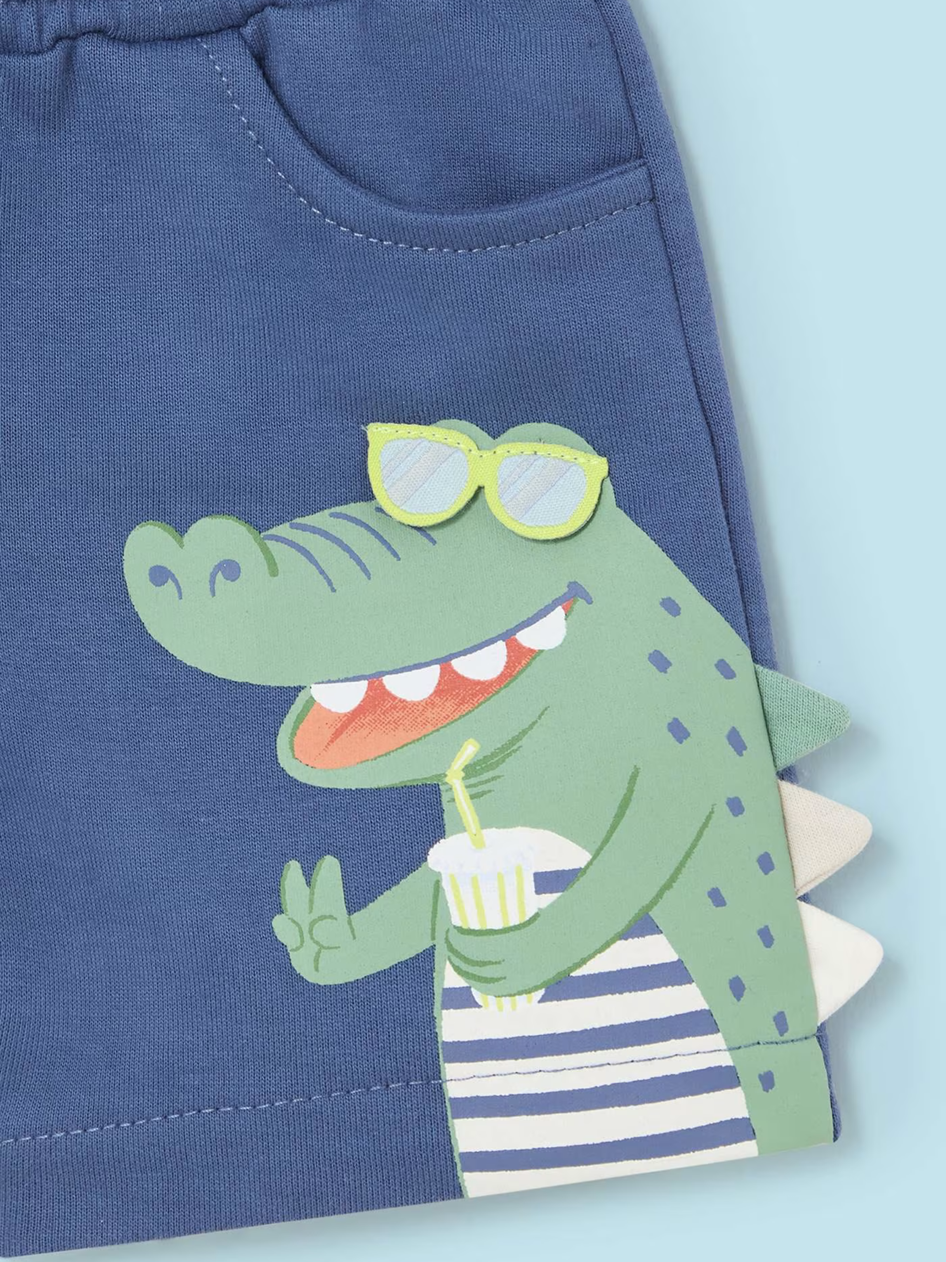 Alligator Interactive Shorts for Baby Boy - Shop Now