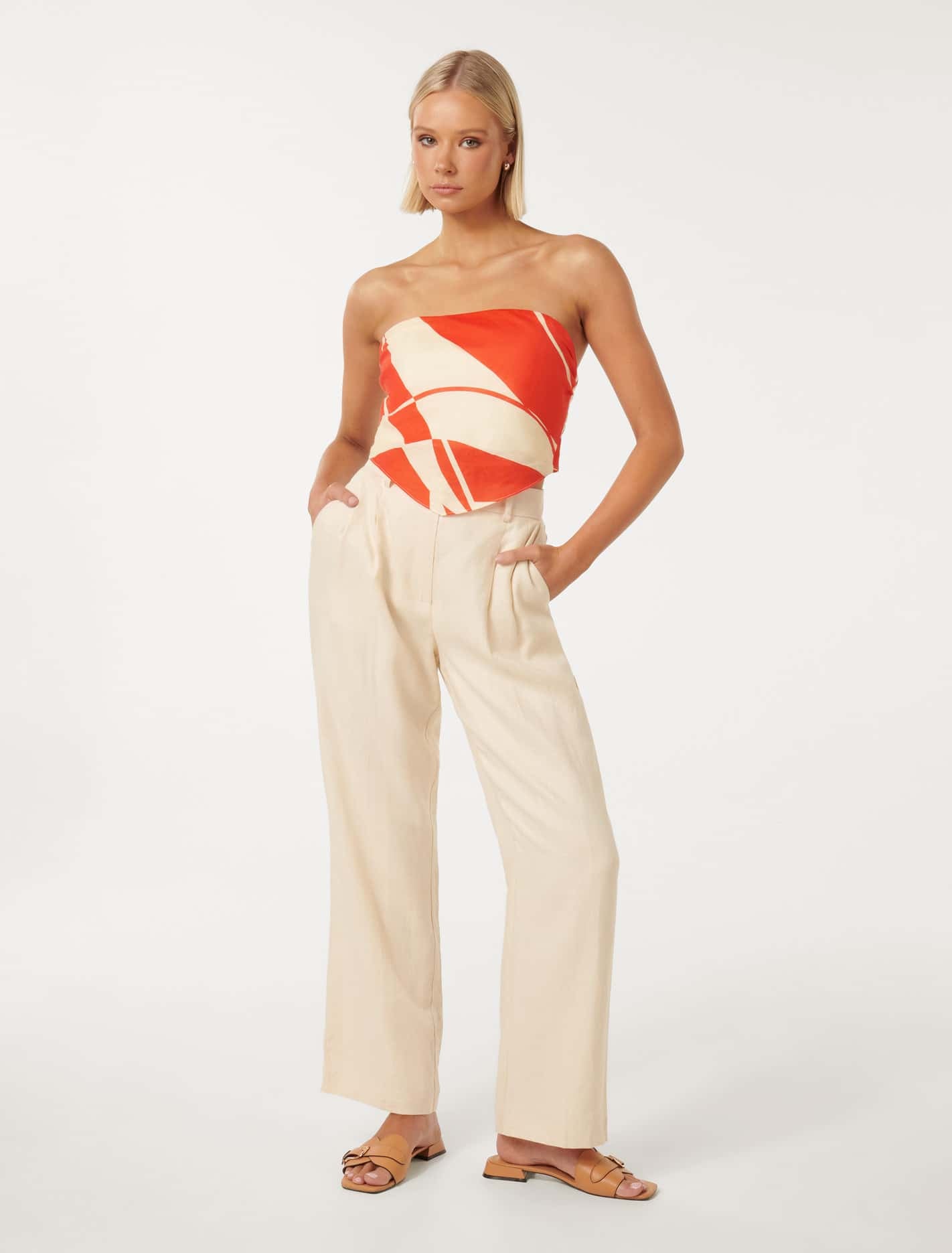 Amari Linen Bandeau Top for Sale