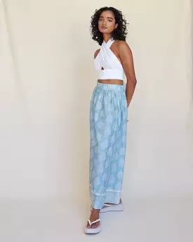 Anjali Linen Maxi Skirt: Natural fabric, long length, comfortable fit.