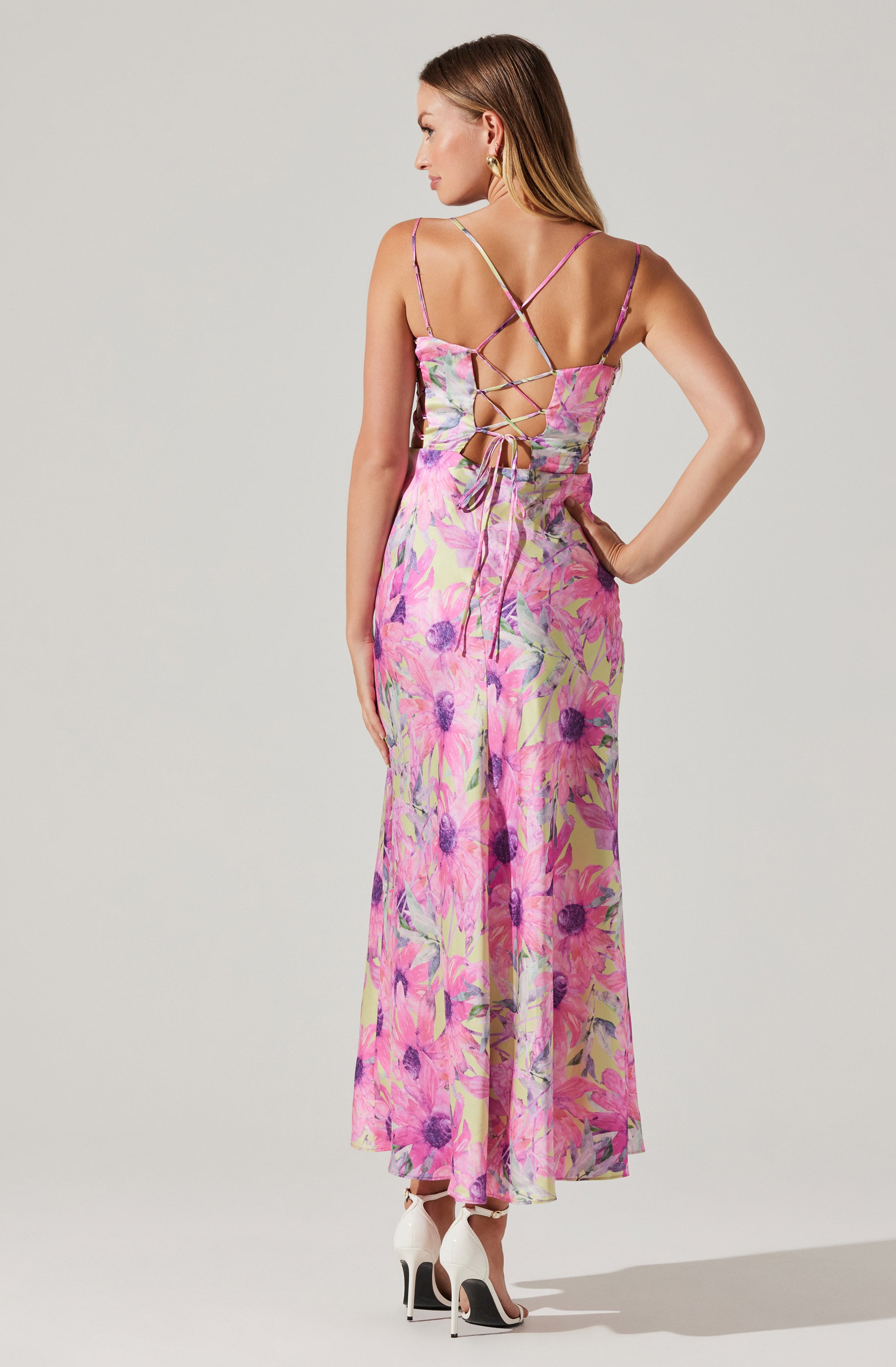 Antlia Floral Midi Dress - Affordable Women's Dress with Vibrant Floral Print