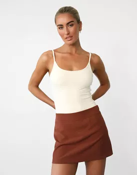 Ashwood Mini Skirt - Clay