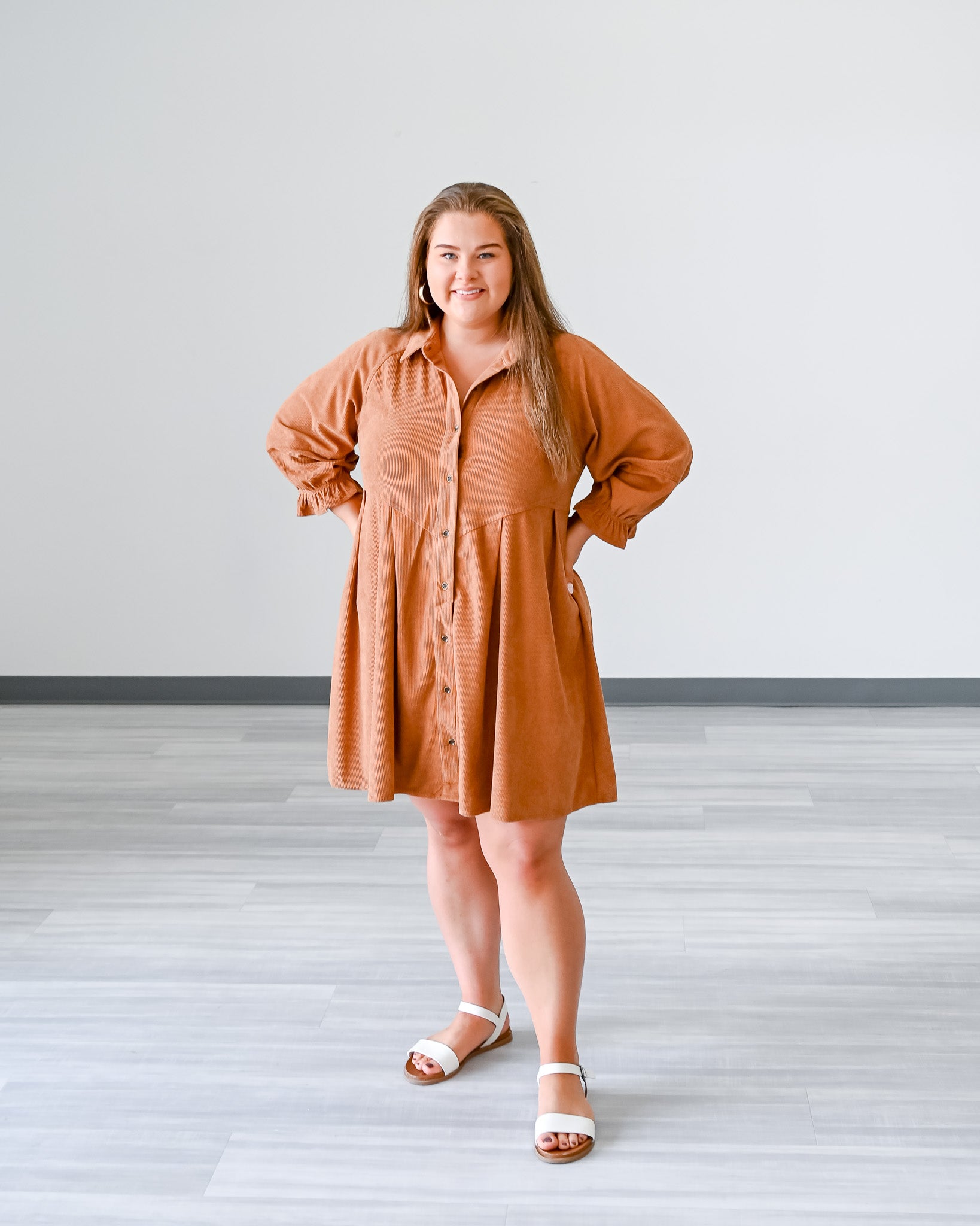 Austin Corduroy Shirt Dress