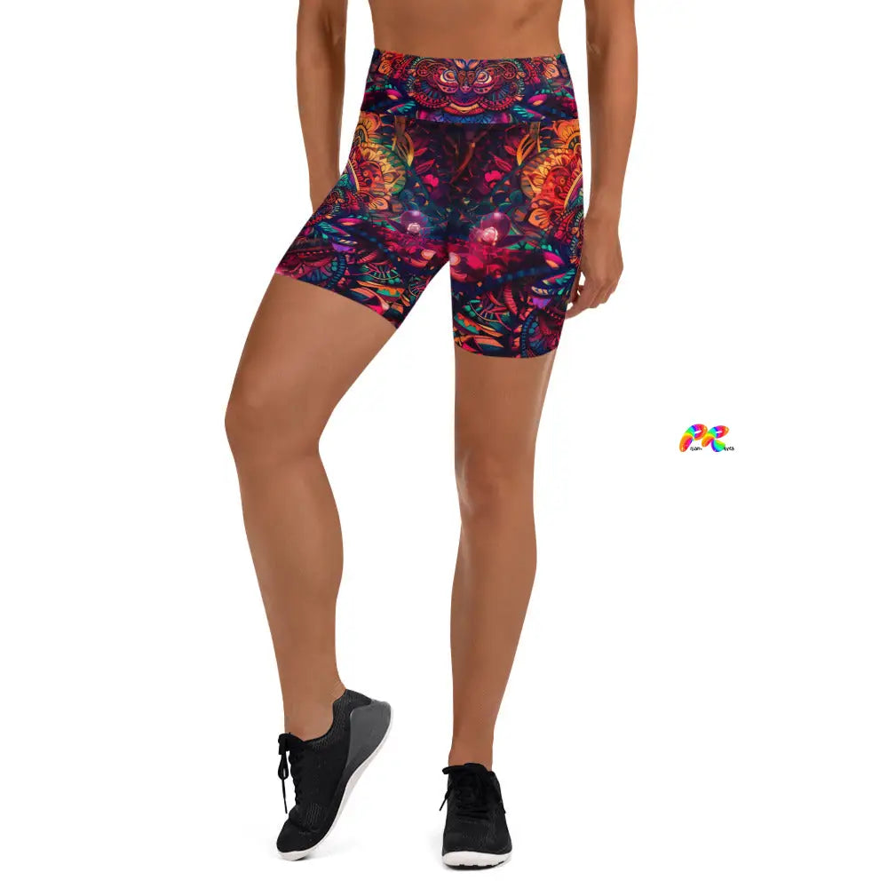 Ayahuasca party yoga shorts