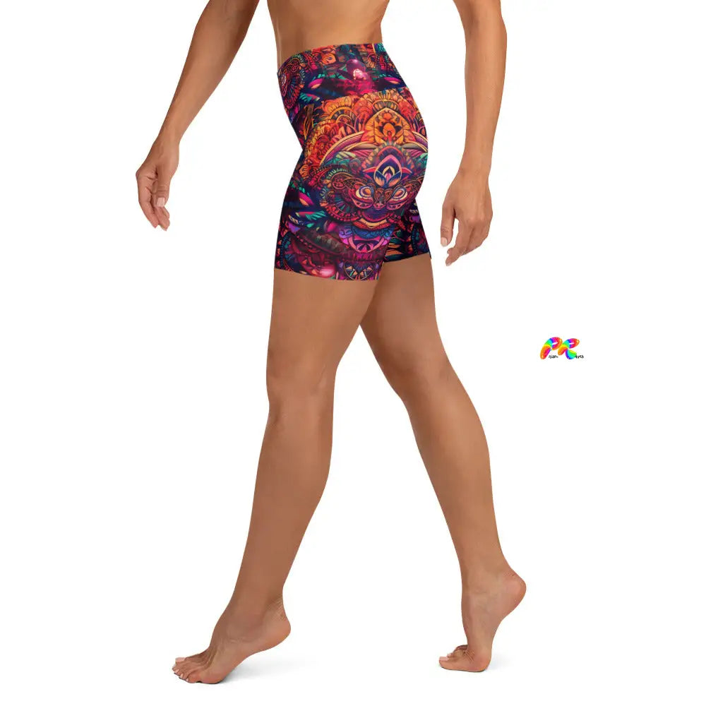 Ayahuasca party yoga shorts