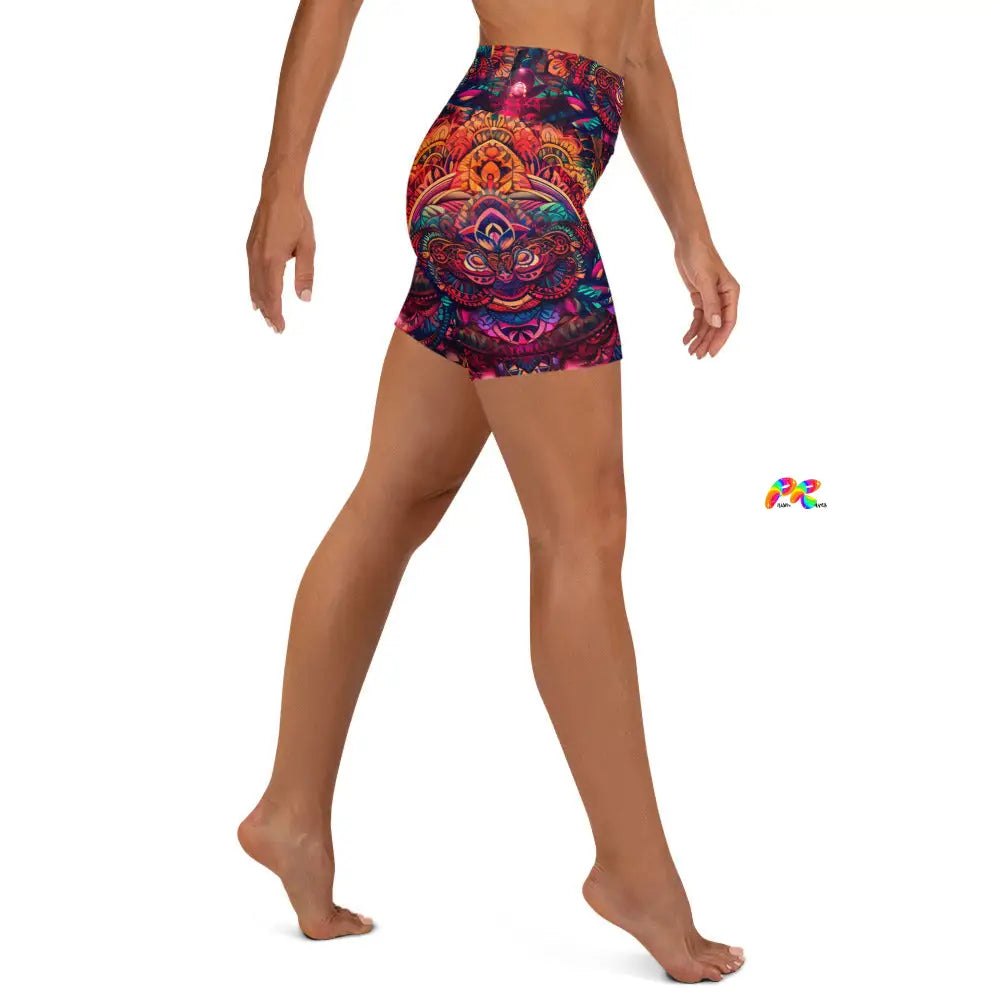 Ayahuasca party yoga shorts