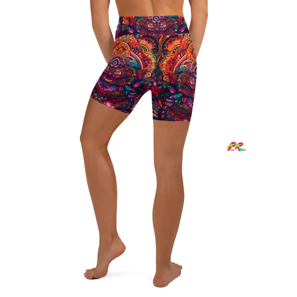 Ayahuasca party yoga shorts