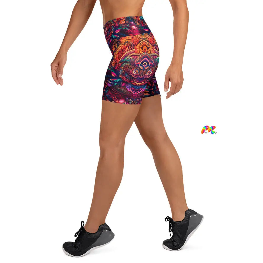 Ayahuasca party yoga shorts