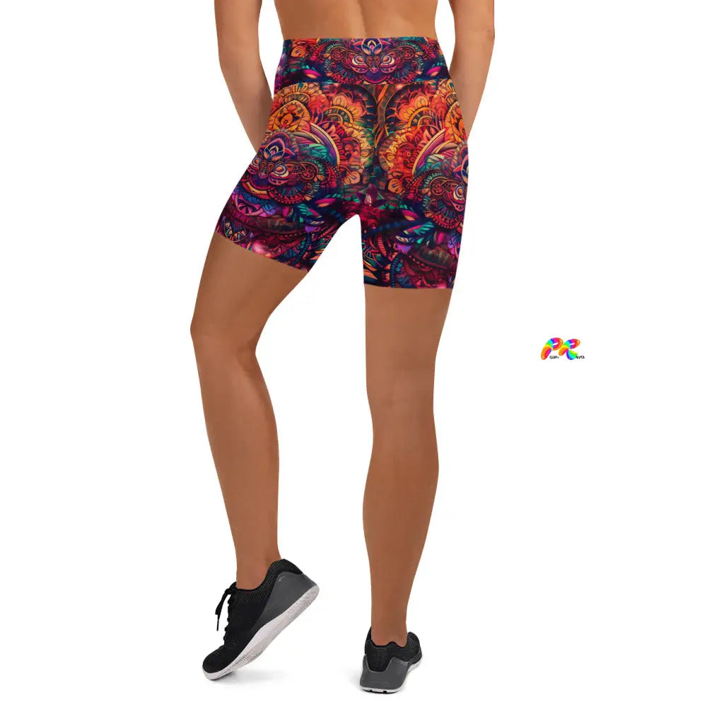 Ayahuasca party yoga shorts