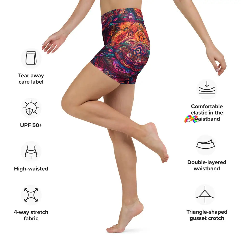 Ayahuasca party yoga shorts