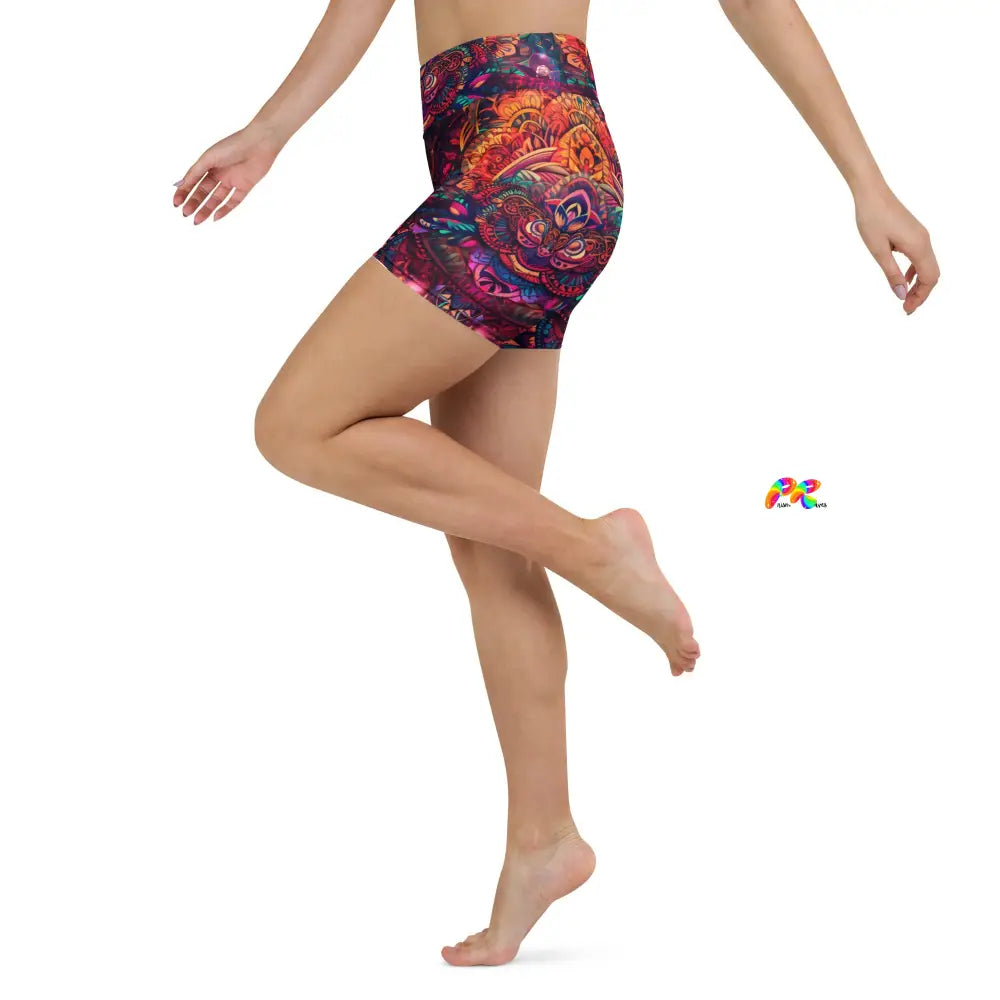 Ayahuasca party yoga shorts