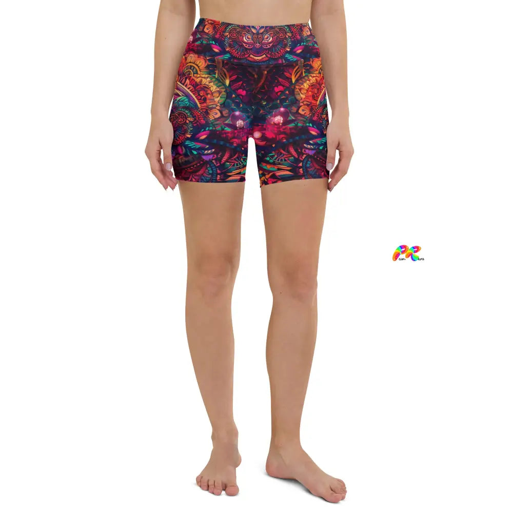 Ayahuasca party yoga shorts