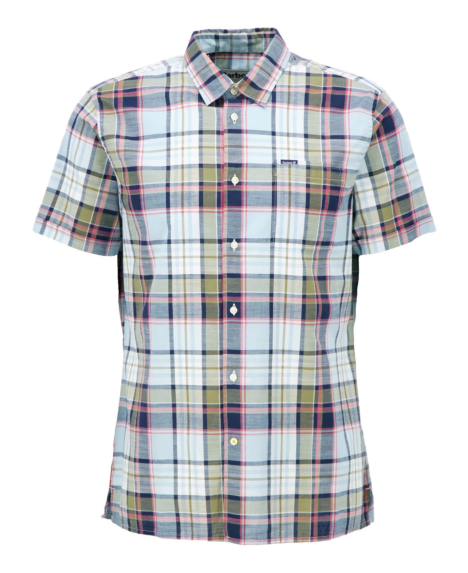 Barbour men's short-sleeved Bruno Madras check shirt