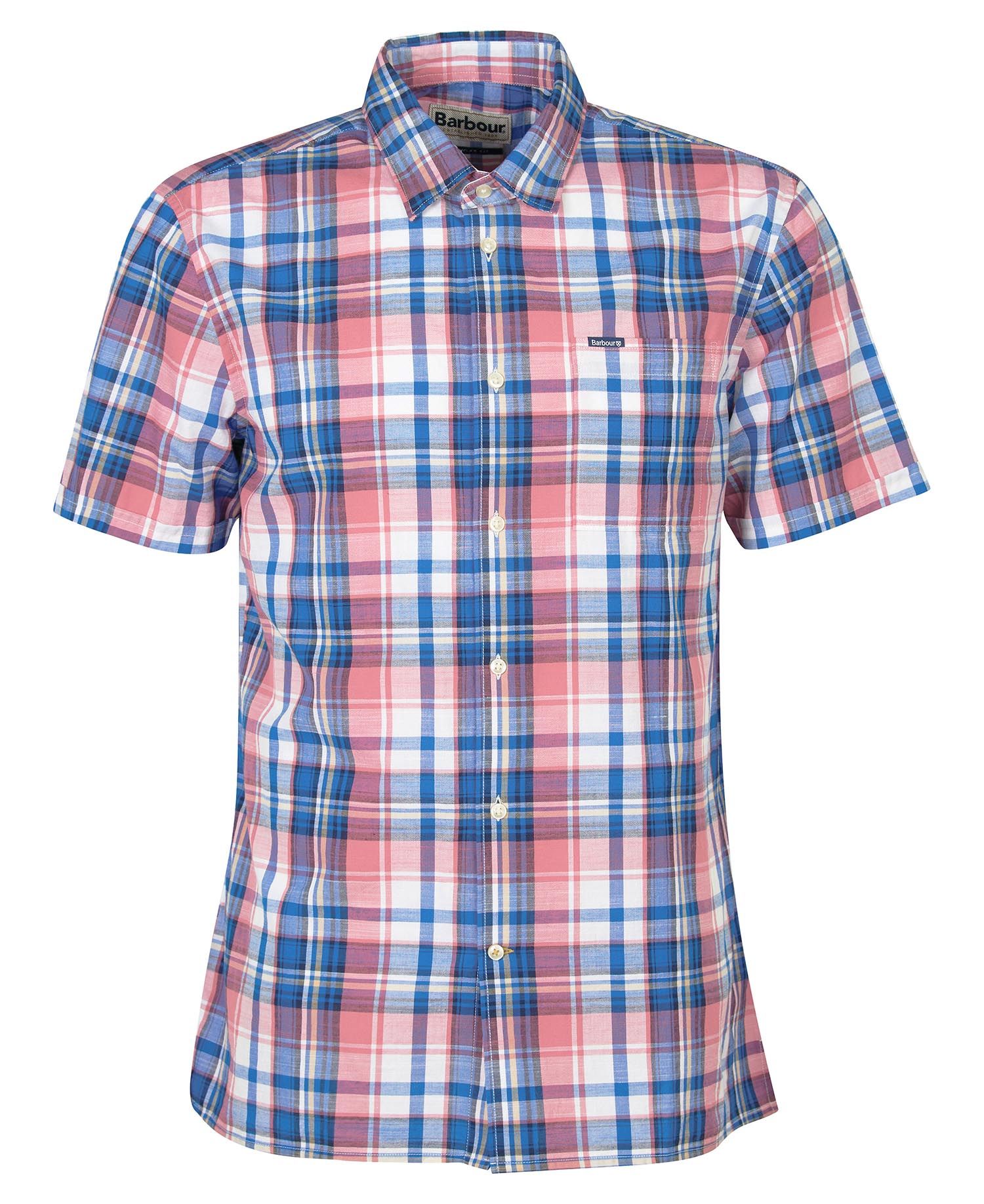 Barbour men's short-sleeved Bruno Madras check shirt