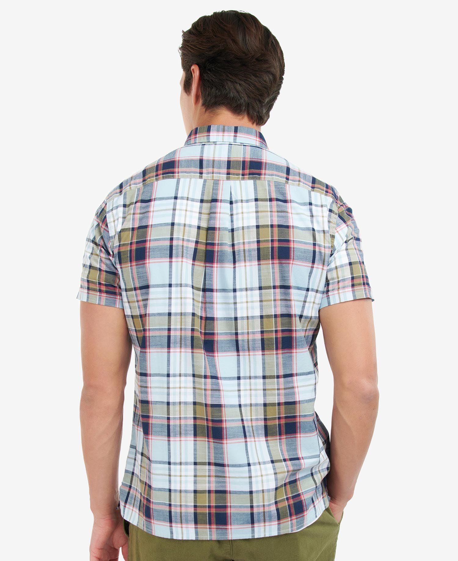 Barbour men's short-sleeved Bruno Madras check shirt