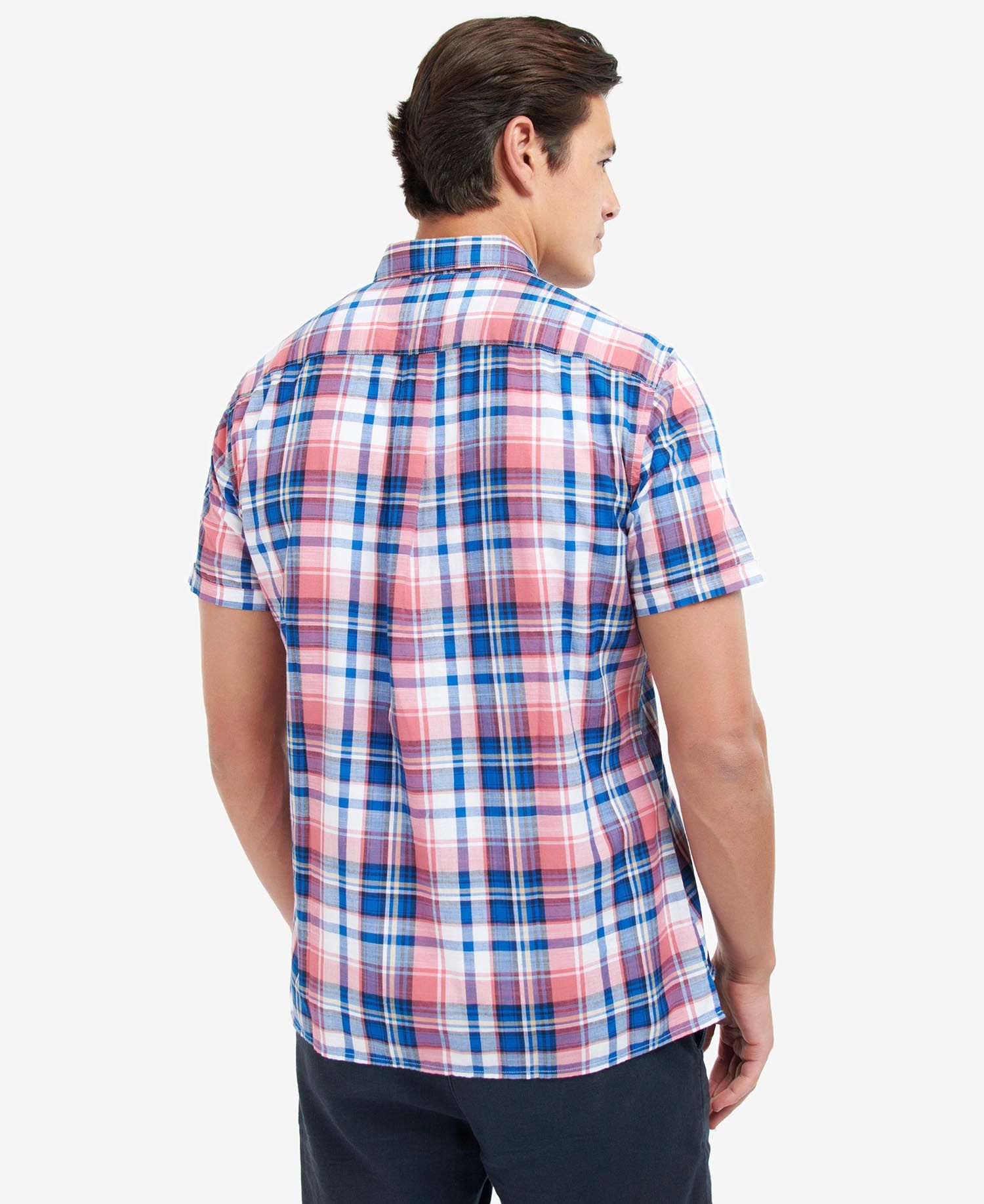 Barbour men's short-sleeved Bruno Madras check shirt