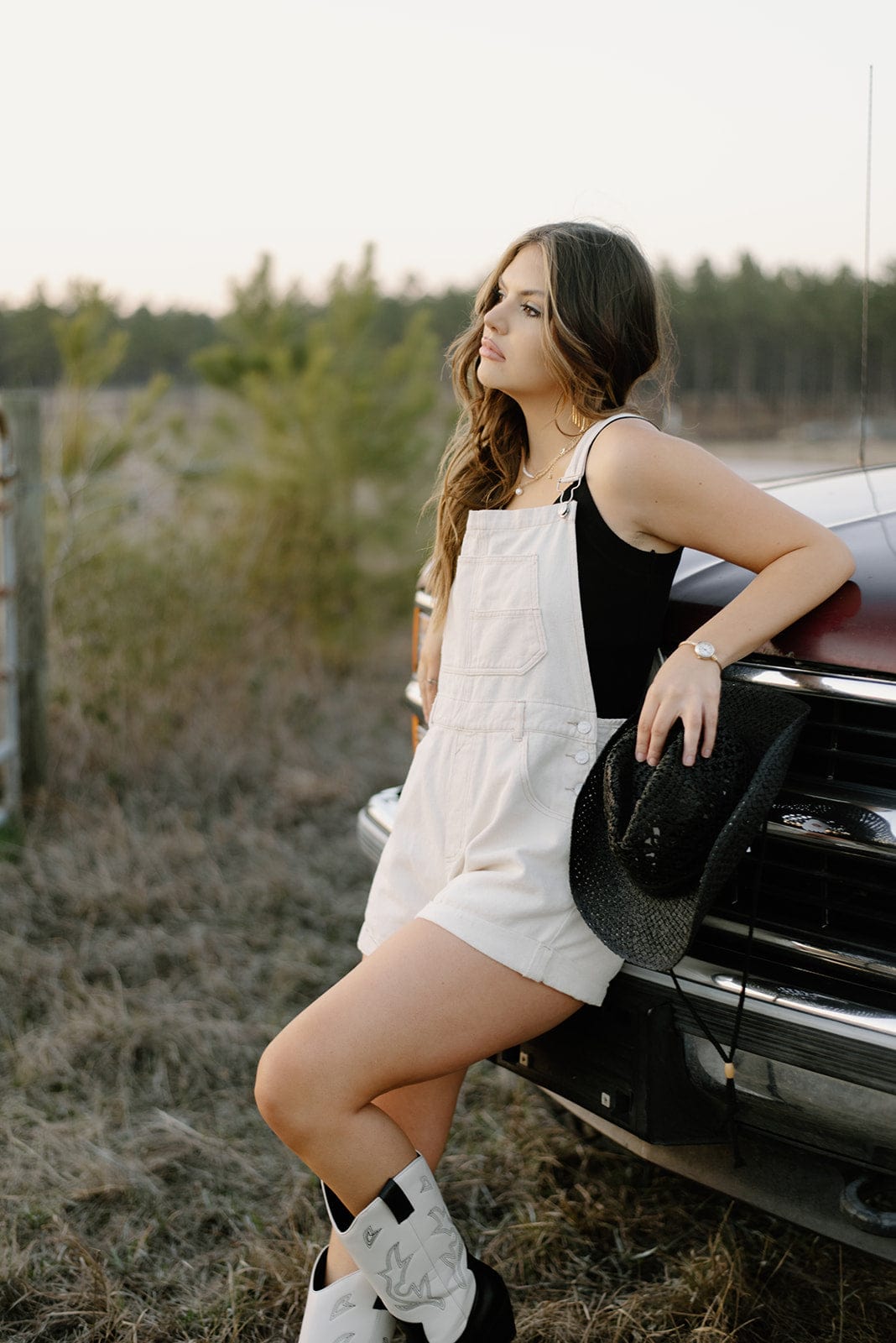 Beige Overall Shorts