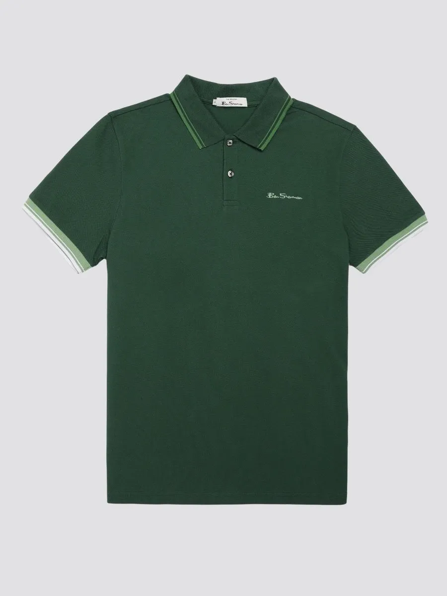 Ben Sherman Green Casual Polo Shirt Short Sleeve