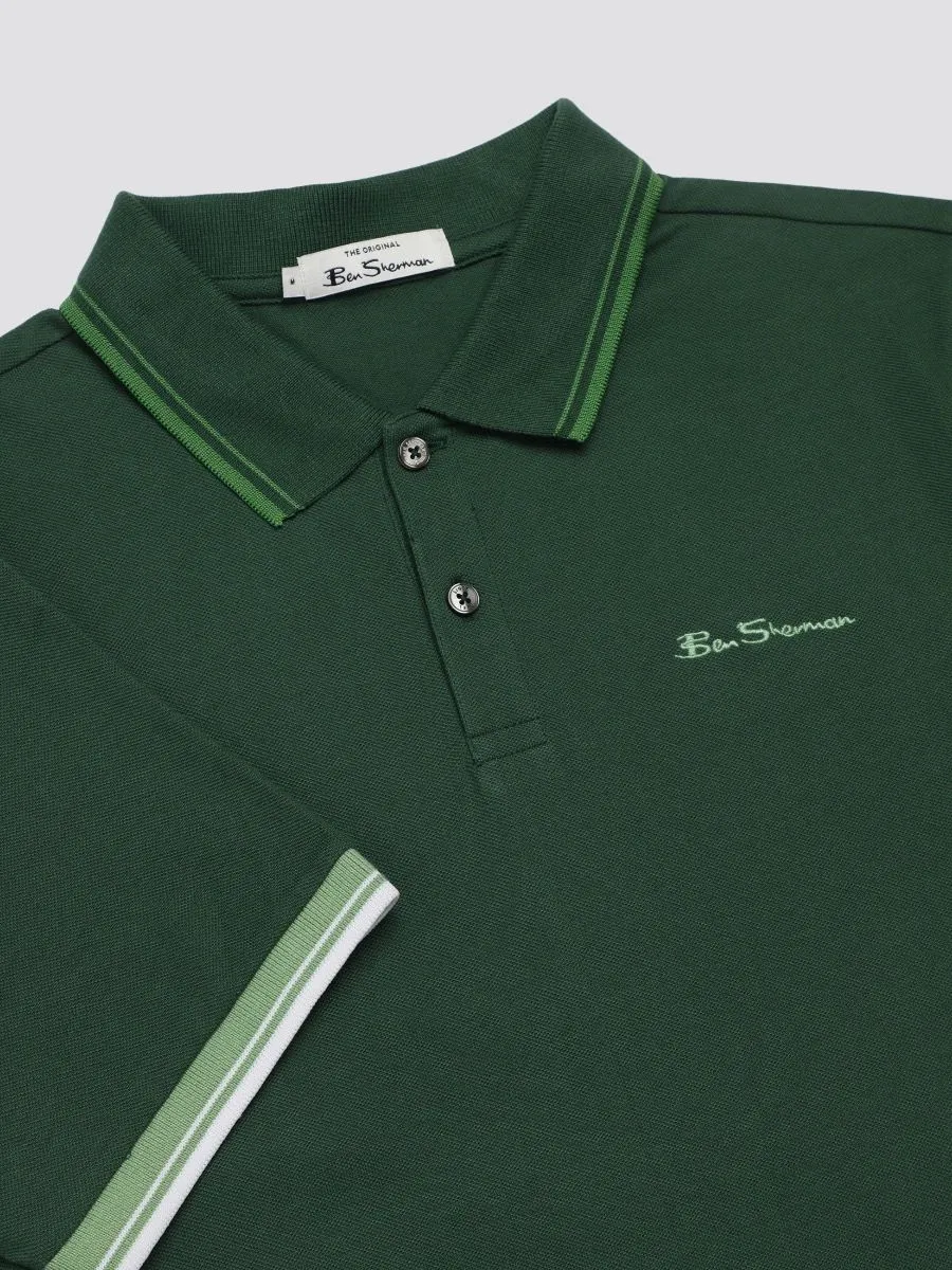 Ben Sherman Green Casual Polo Shirt Short Sleeve