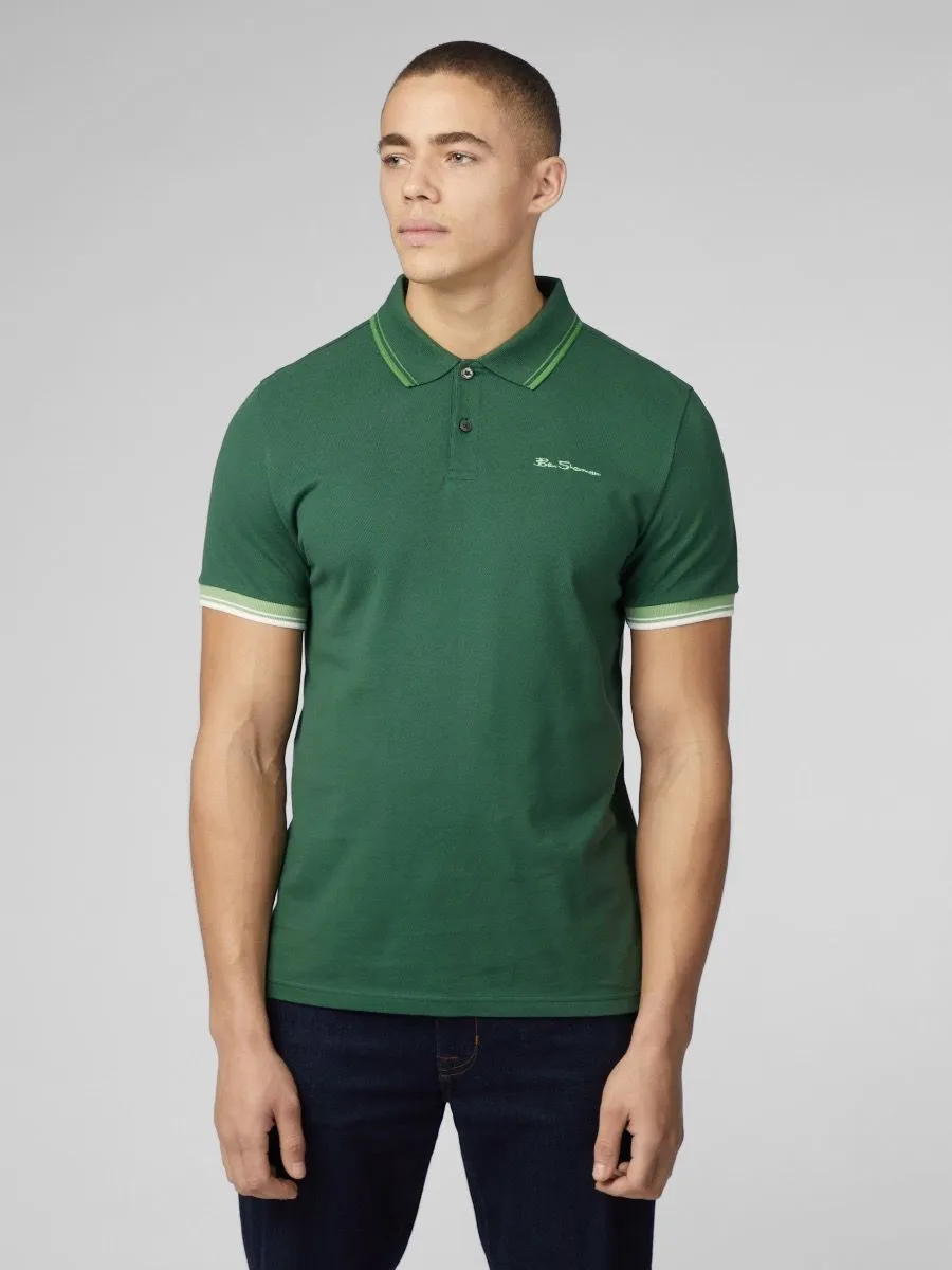 Ben Sherman Green Casual Polo Shirt Short Sleeve