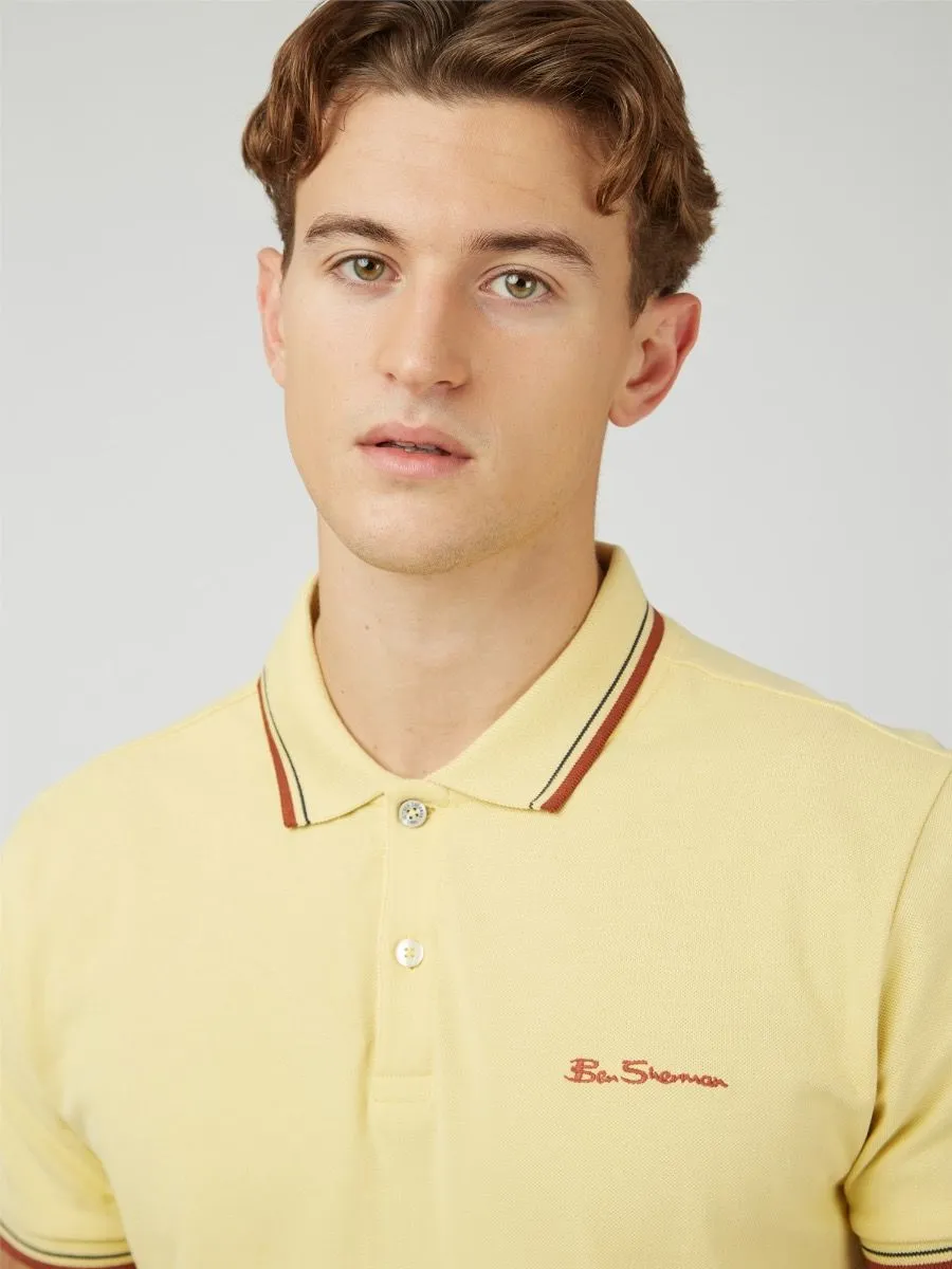 Lemon Ben Sherman Casual Short Sleeve Polo Shirt