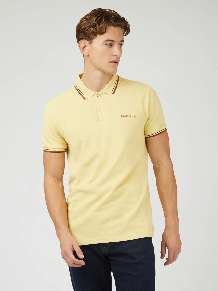 Lemon Ben Sherman Casual Short Sleeve Polo Shirt