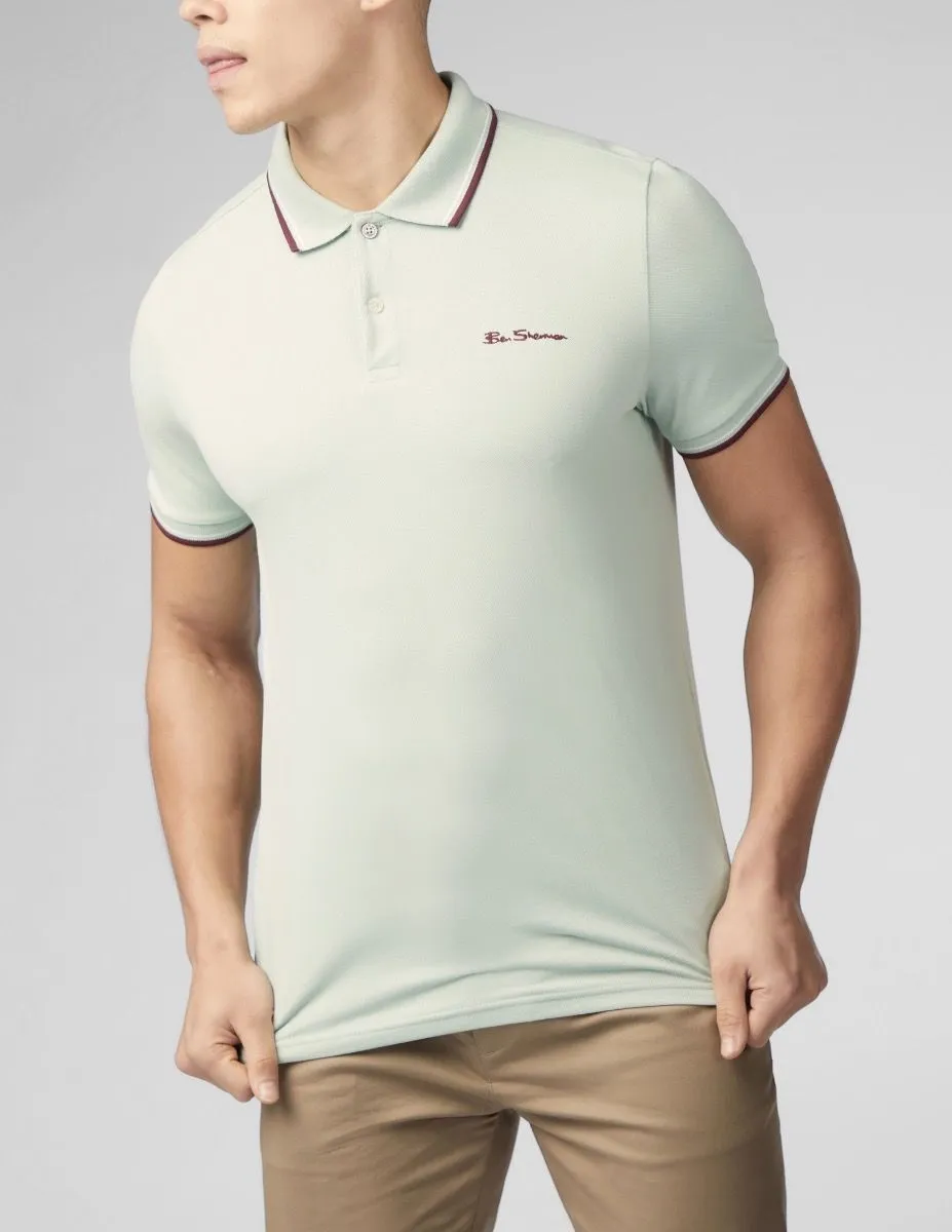 Ben Sherman Mint Casual Polo Shirt Short Sleeve