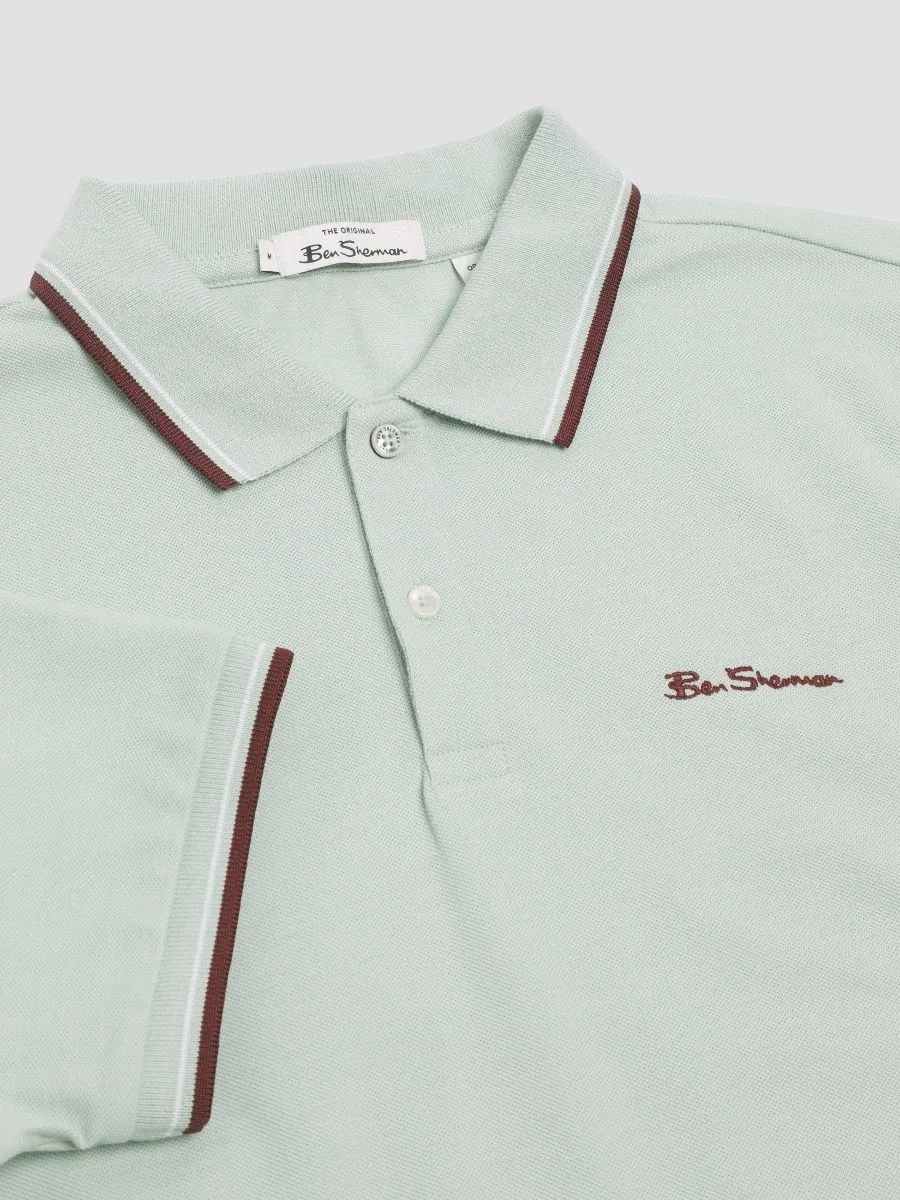 Ben Sherman Mint Casual Polo Shirt Short Sleeve