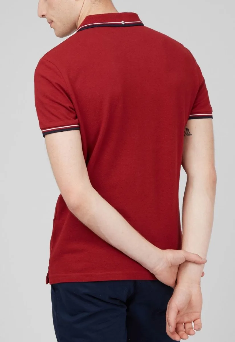 Casual Short Sleeve Red Polo Shirt by Ben Sherman