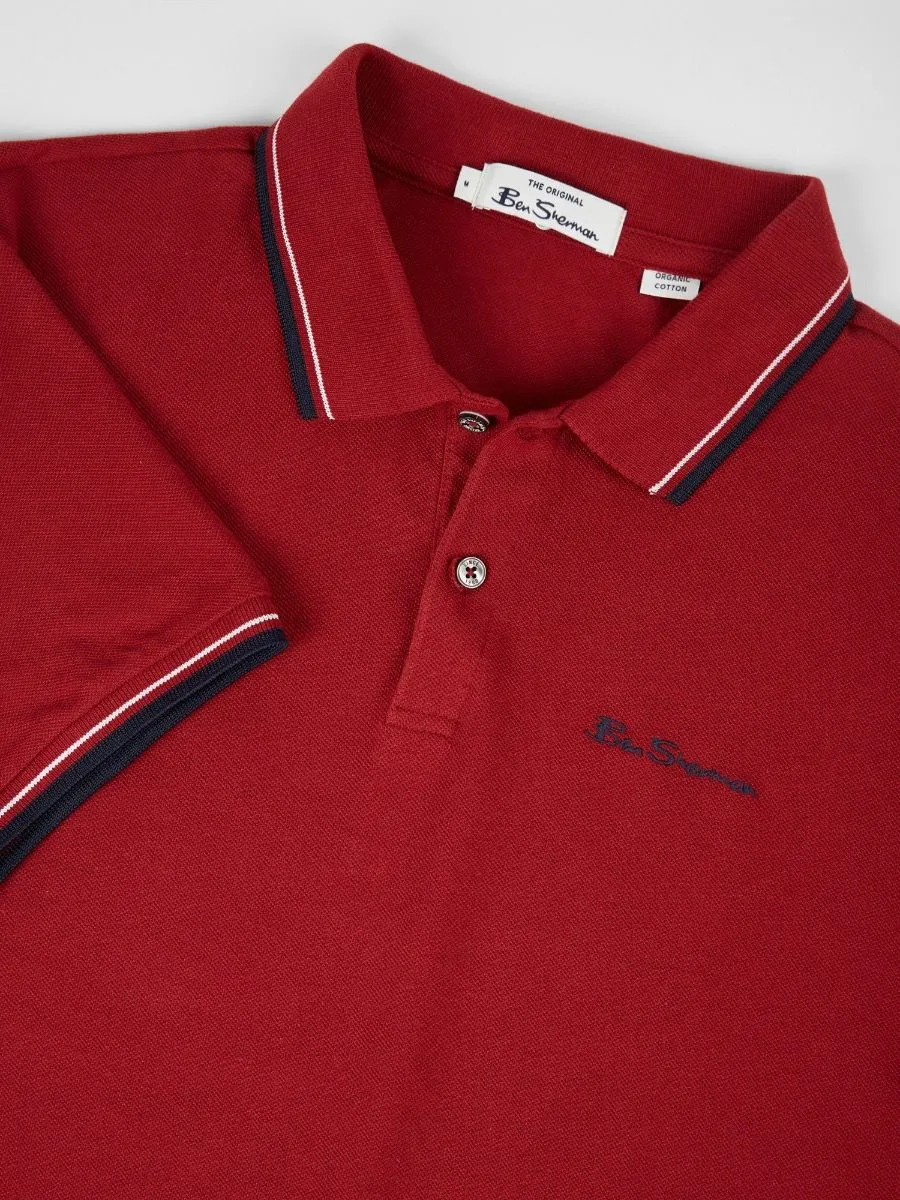 Casual Short Sleeve Red Polo Shirt by Ben Sherman