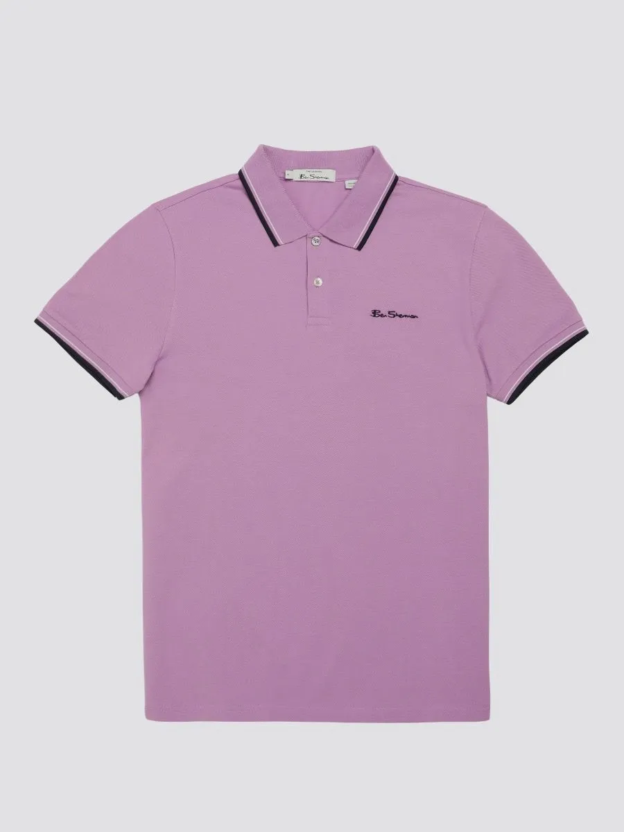 Ben Sherman Violet Casual Polo Shirt Short Sleeve