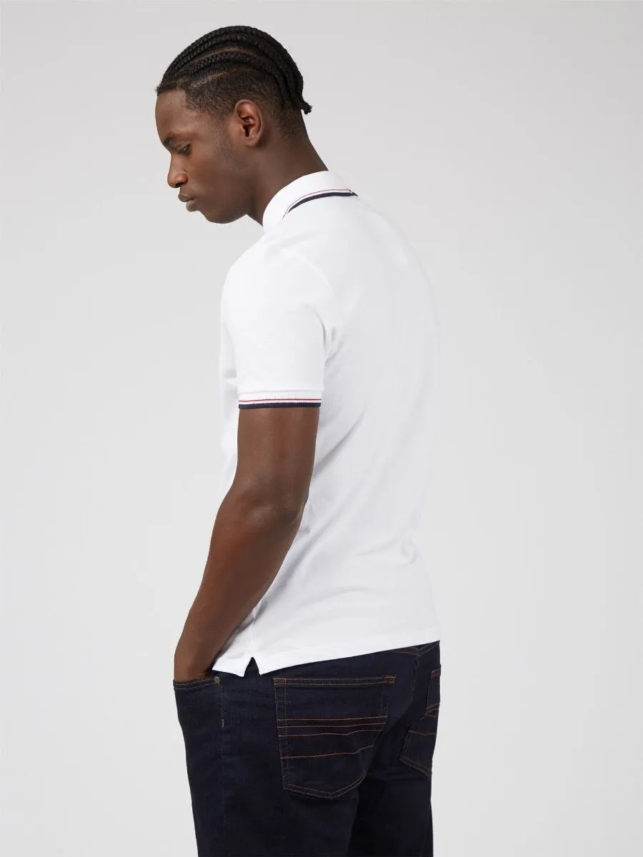 Ben Sherman Short Sleeve White Polo Shirt