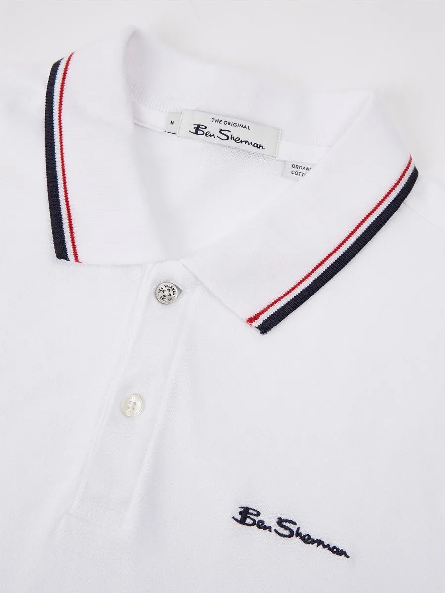 Ben Sherman Short Sleeve White Polo Shirt