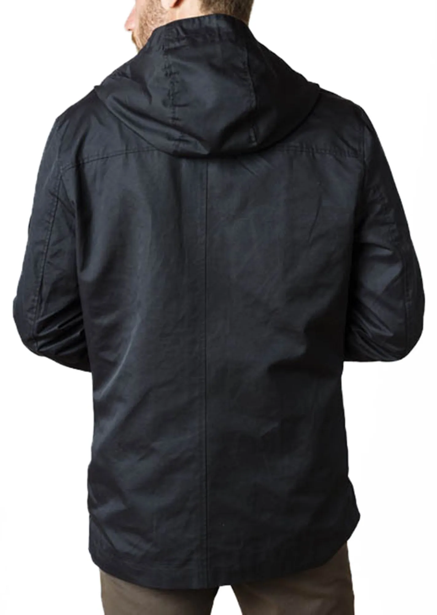 Black Ben Sherman Coated Four Pocket Cotton Jacket