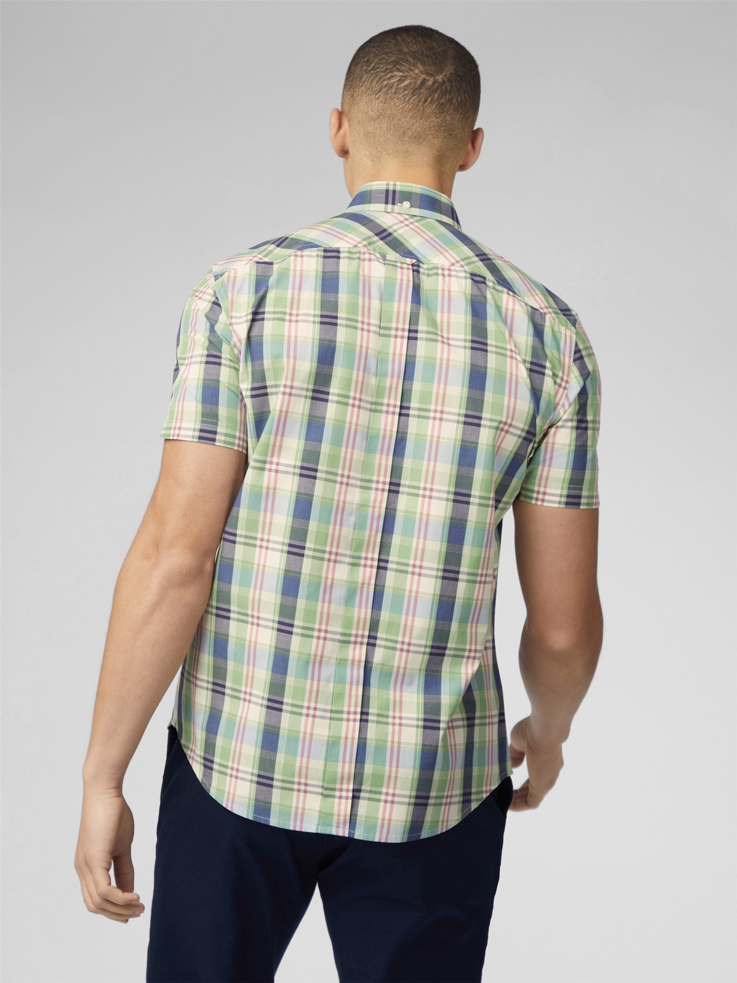 Ben Sherman Gingham OverCheck Shirt Short Sleeve Men