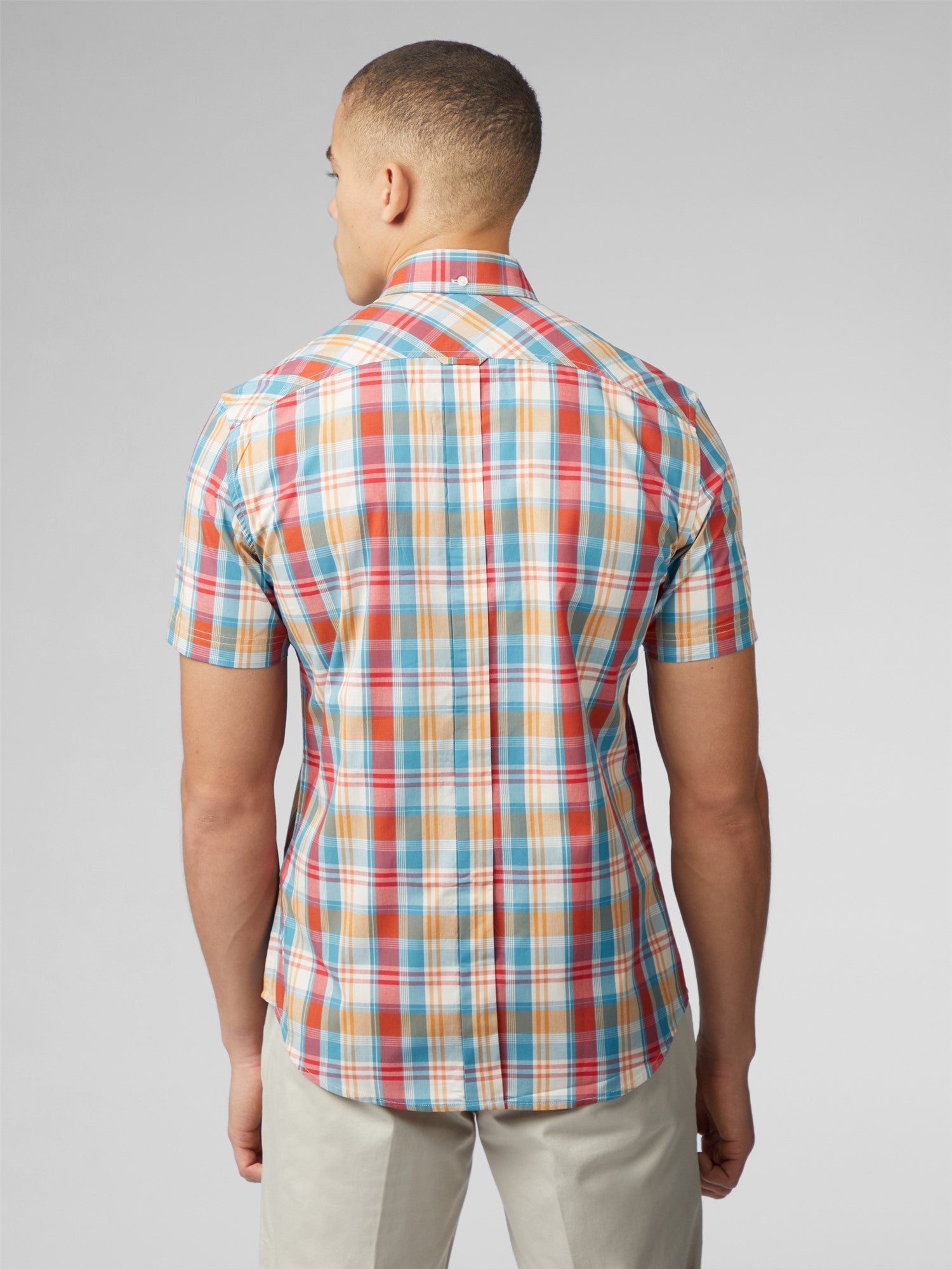 Ben Sherman Gingham OverCheck Shirt Short Sleeve Men