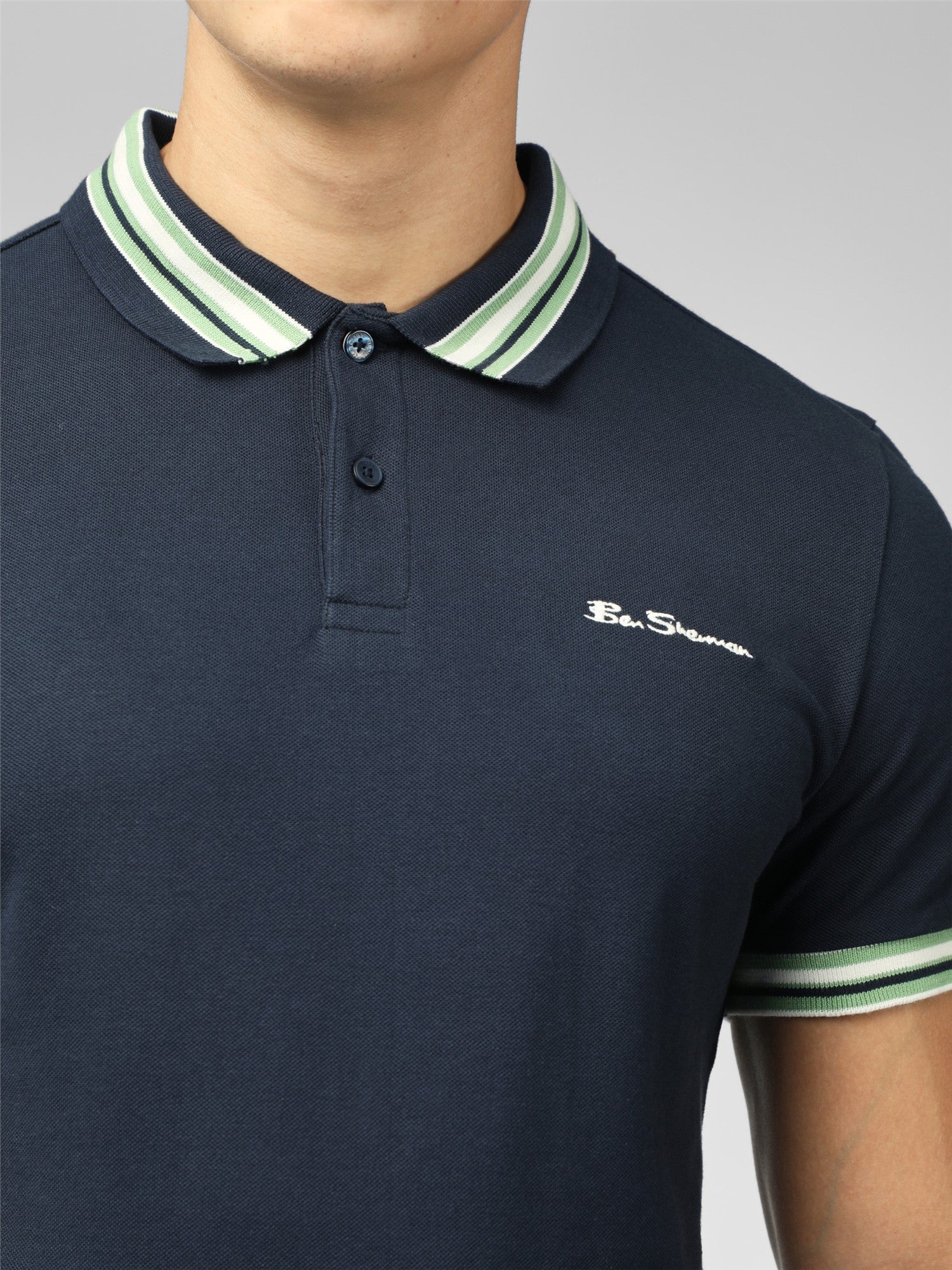 Ben Sherman Men's Pique Polo Shirt - House Collar Design