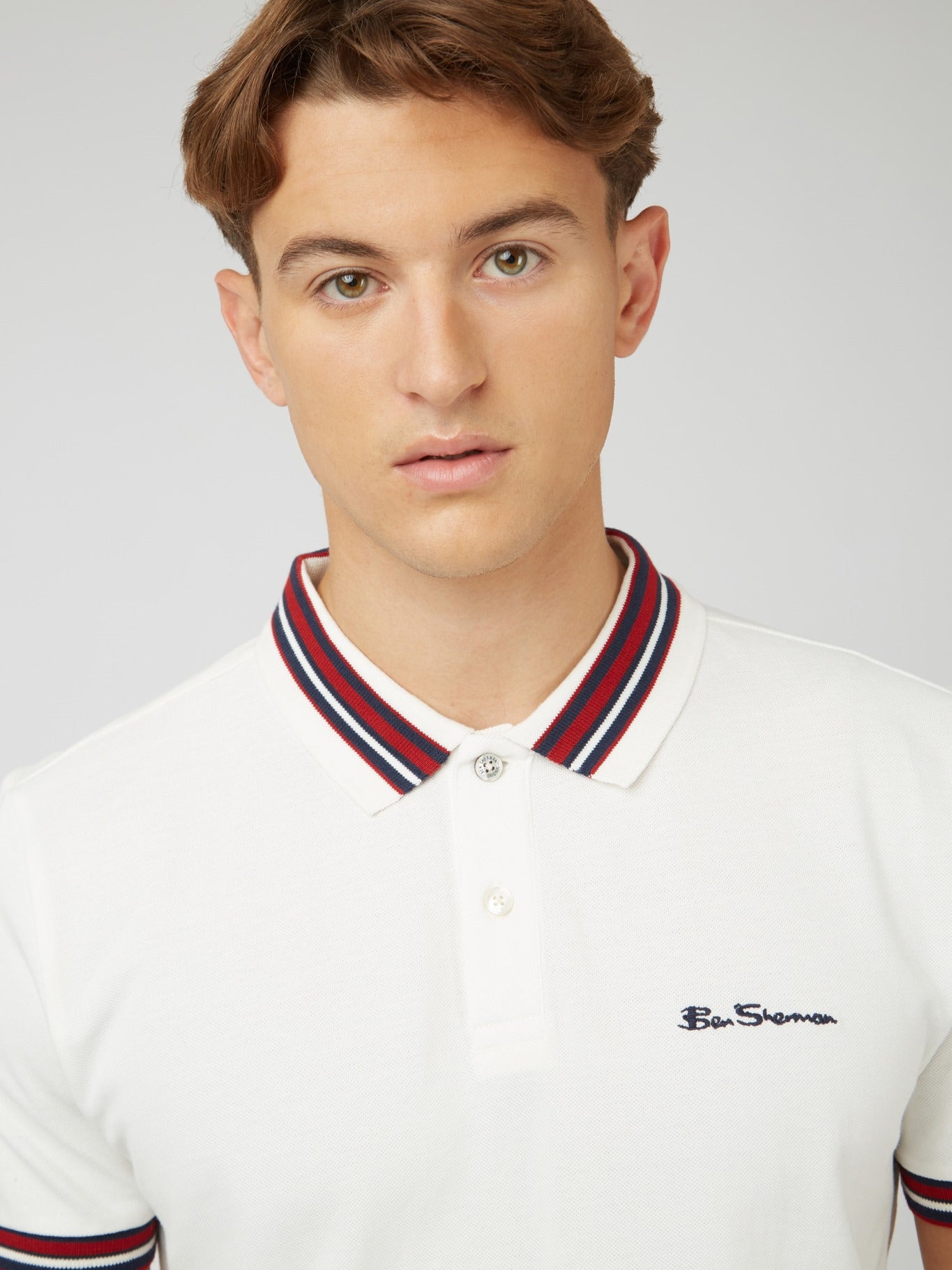 Ben Sherman Men's Pique Polo Shirt - House Collar Design