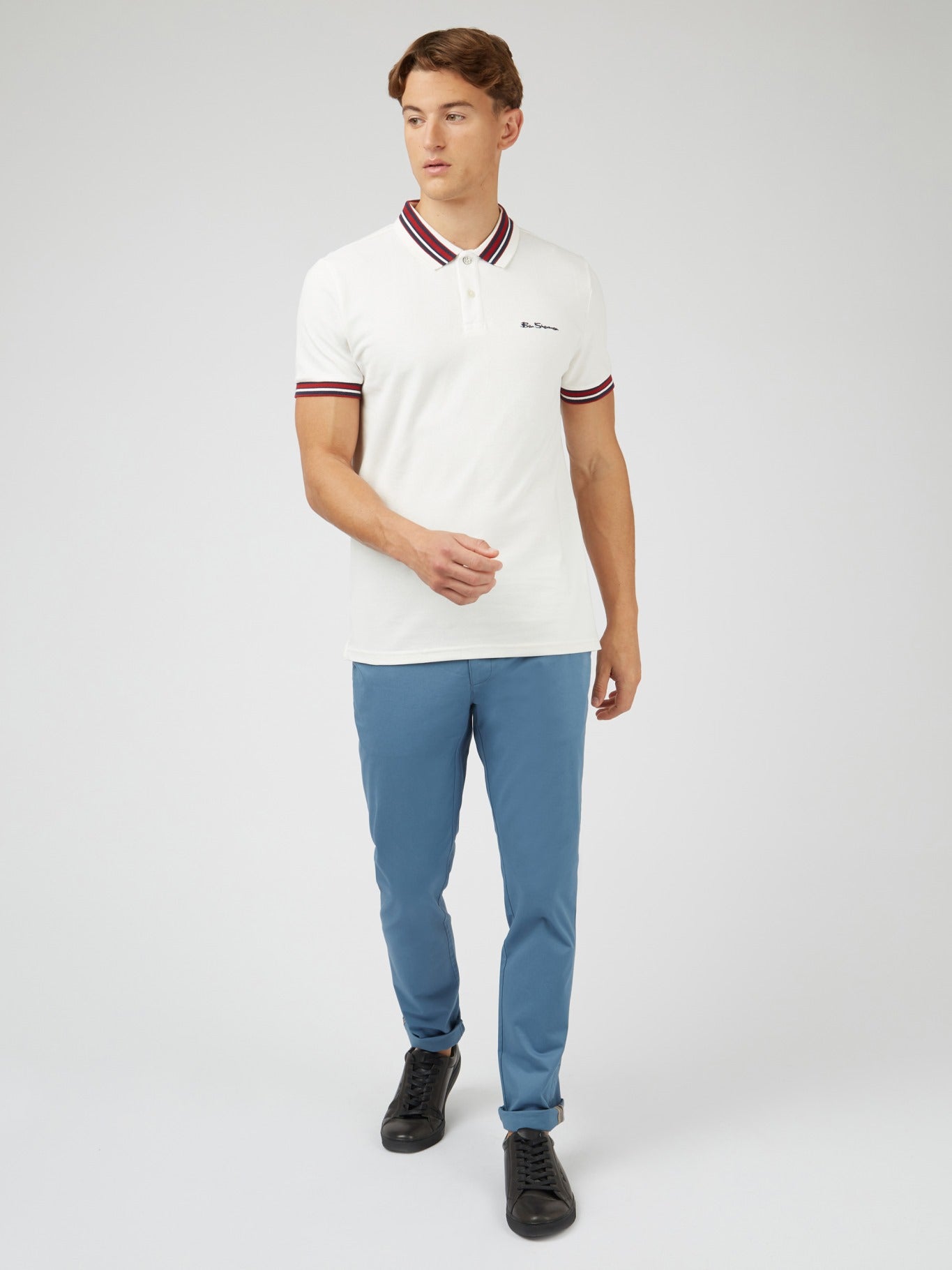 Ben Sherman Men's Pique Polo Shirt - House Collar Design