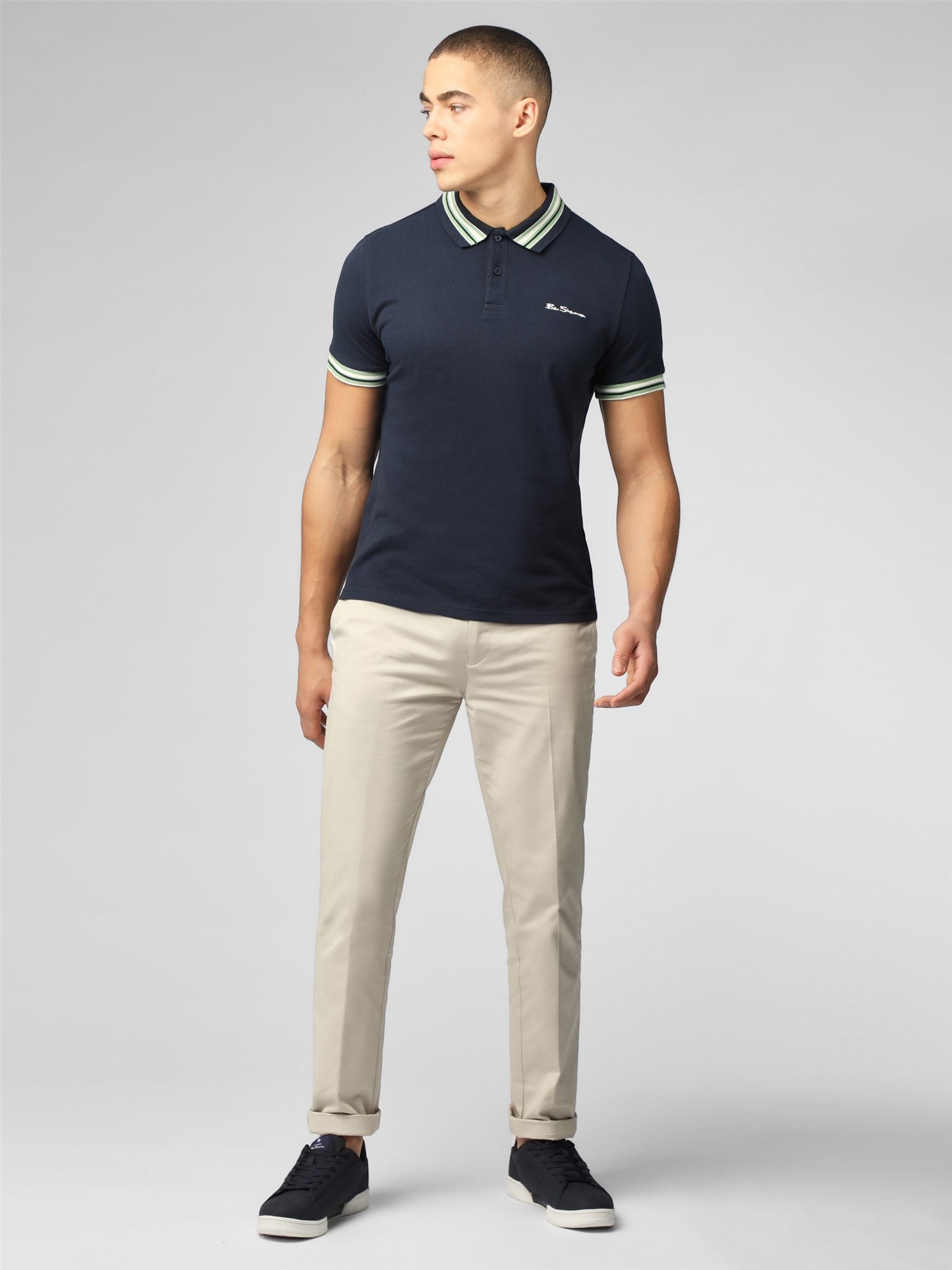 Ben Sherman Men's Pique Polo Shirt - House Collar Design